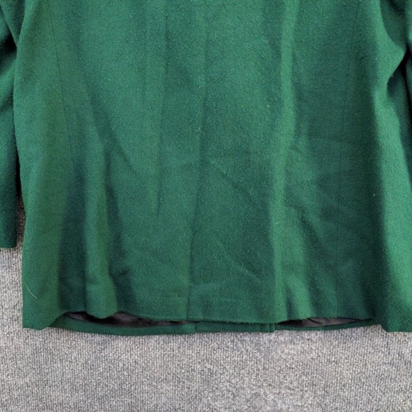 Billycoat Women's Blazer Jacket Green Actual 44x30.5 Wool Blend Double Breasted - Picture 4 of 12